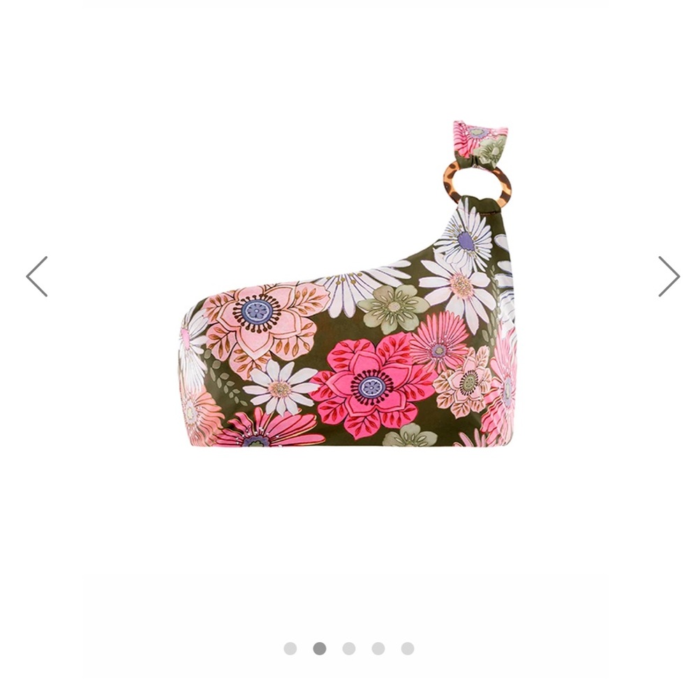 Aquabendita one shoulder bikini top in zippered pouch